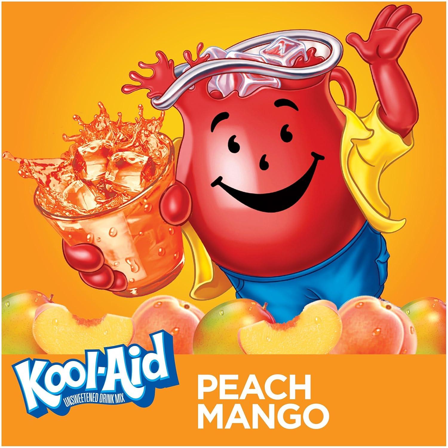 image:imageKoolAid Unsweetened Caffeine Free Strawberry Kiwi Zero Calories Powdered Drink Mix 192 Count Pitcher PacketsPeach Mango Strawberry Kiwi