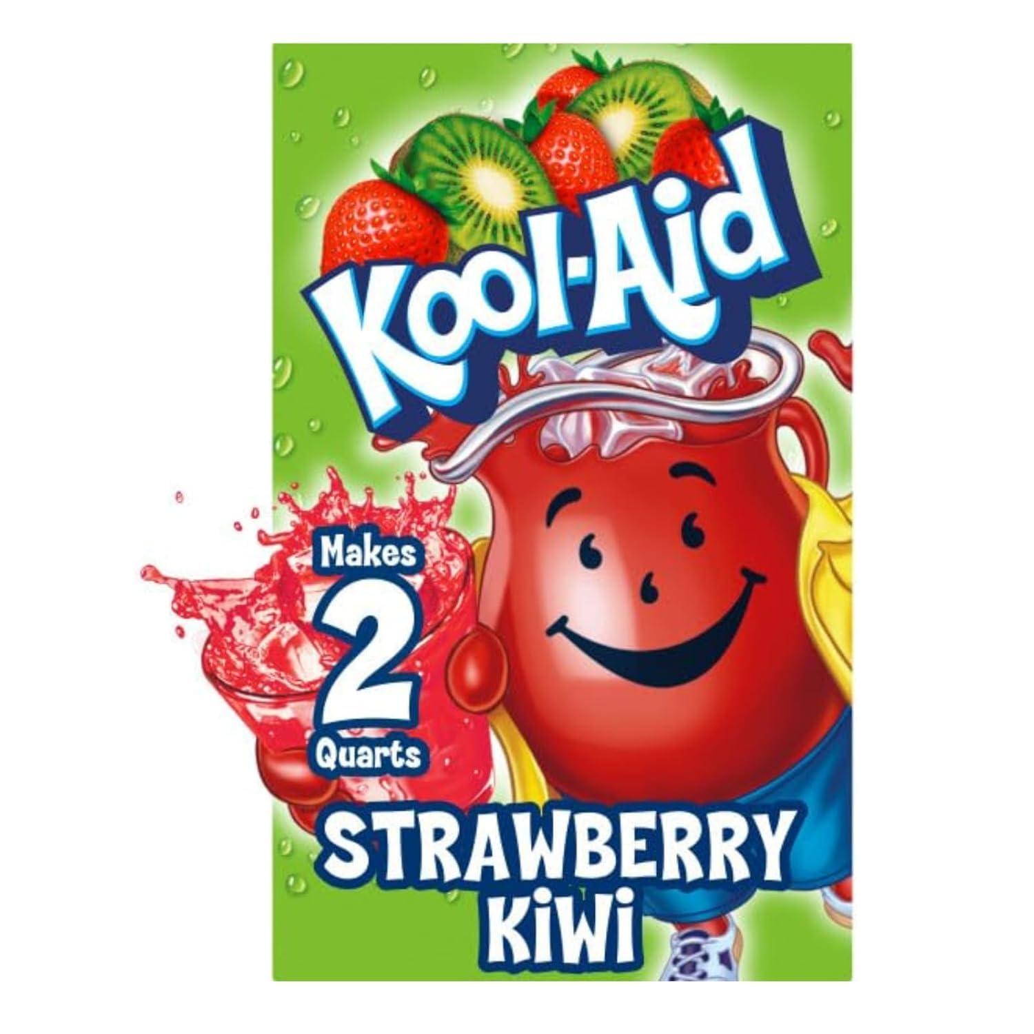 image:imageKoolAid Unsweetened Caffeine Free Strawberry Kiwi Zero Calories Powdered Drink Mix 192 Count Pitcher PacketsPeach Mango Strawberry Kiwi