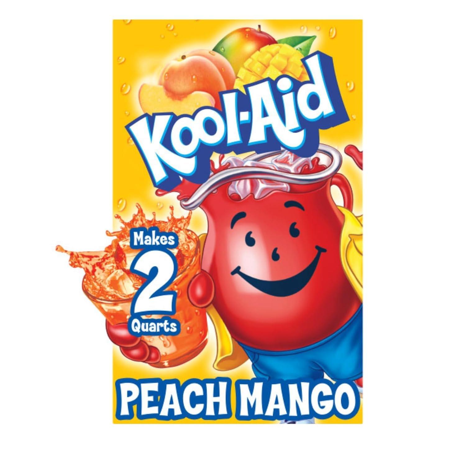 image:imageKoolAid Unsweetened Caffeine Free Strawberry Kiwi Zero Calories Powdered Drink Mix 192 Count Pitcher PacketsPeach Mango Strawberry Kiwi