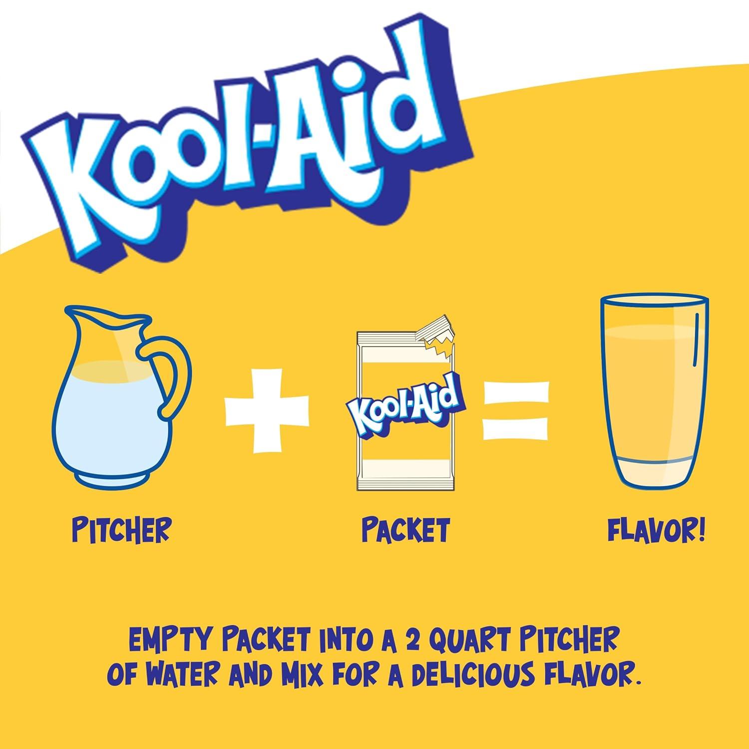 image:imageKoolAid Unsweetened Drink Mix 1 Packet for Flavorful Hydration and Shareable Refreshment Lemonade Good Source of Vitamin C Caffeine Free 023 ozLemonade
