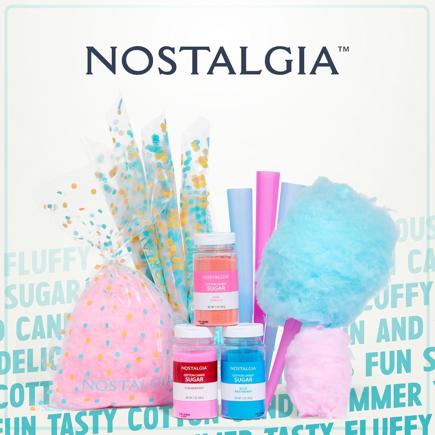 image:imageNostalgia KoolAid Cotton Candy Variety Kit 3 Flossing Sugar Flavors Blue Raspberry Strawberry Tropical Punch 7oz Bottles Compatible with Cotton Candy Makers Party SuppliesCotton Candy Kit