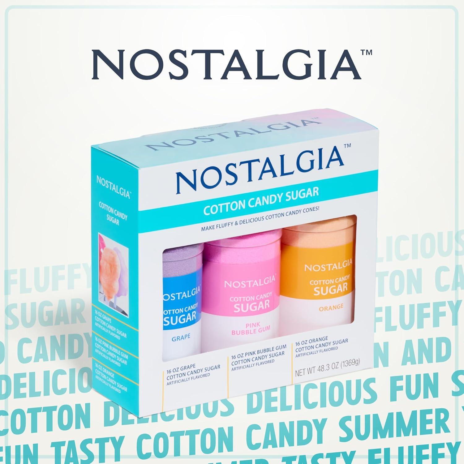 image:imageNostalgia KoolAid Cotton Candy Variety Kit 3 Flossing Sugar Flavors Blue Raspberry Strawberry Tropical Punch 7oz Bottles Compatible with Cotton Candy Makers Party SuppliesGrape Pink Bubble Gum Orange