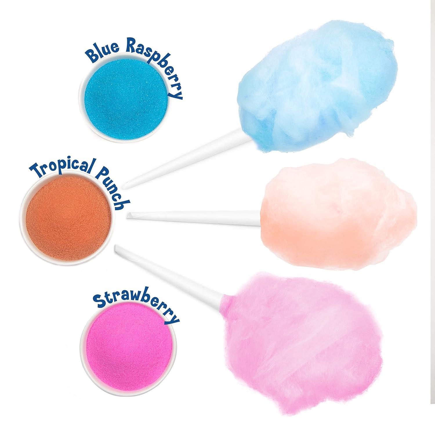 image:imageNostalgia KoolAid Cotton Candy Variety Kit 3 Flossing Sugar Flavors Blue Raspberry Strawberry Tropical Punch 7oz Bottles Compatible with Cotton Candy Makers Party SuppliesBlue Raspberry Strawberry Tropical Punch