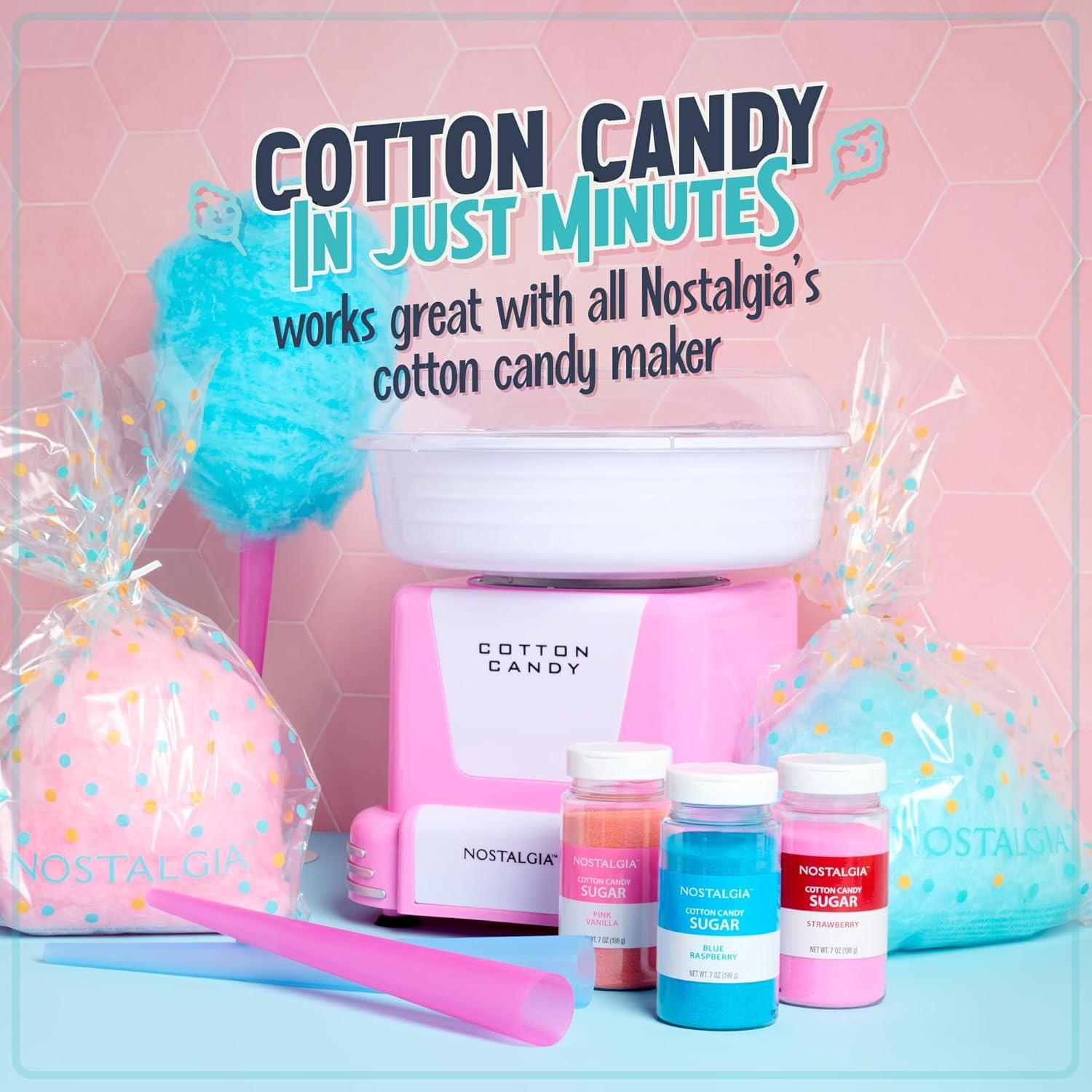 image:imageNostalgia KoolAid Cotton Candy Variety Kit 3 Flossing Sugar Flavors Blue Raspberry Strawberry Tropical Punch 7oz Bottles Compatible with Cotton Candy Makers Party SuppliesCotton Candy Kit