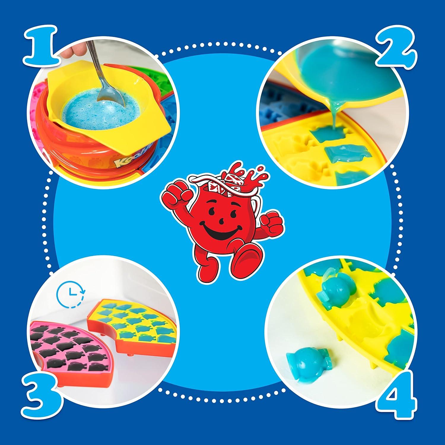 image:imageNostalgia KoolAid Electric Gummy Maker Gummy Candy Machine with 4 Silicone Molds Heated Base amp Melting Pot for Gelatin Mixture RedKoolAid