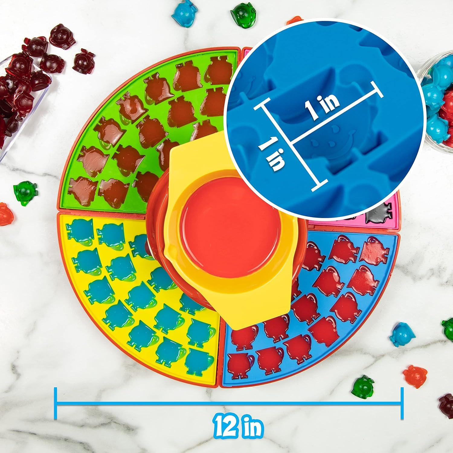 image:imageNostalgia KoolAid Electric Gummy Maker Gummy Candy Machine with 4 Silicone Molds Heated Base amp Melting Pot for Gelatin Mixture RedKoolAid