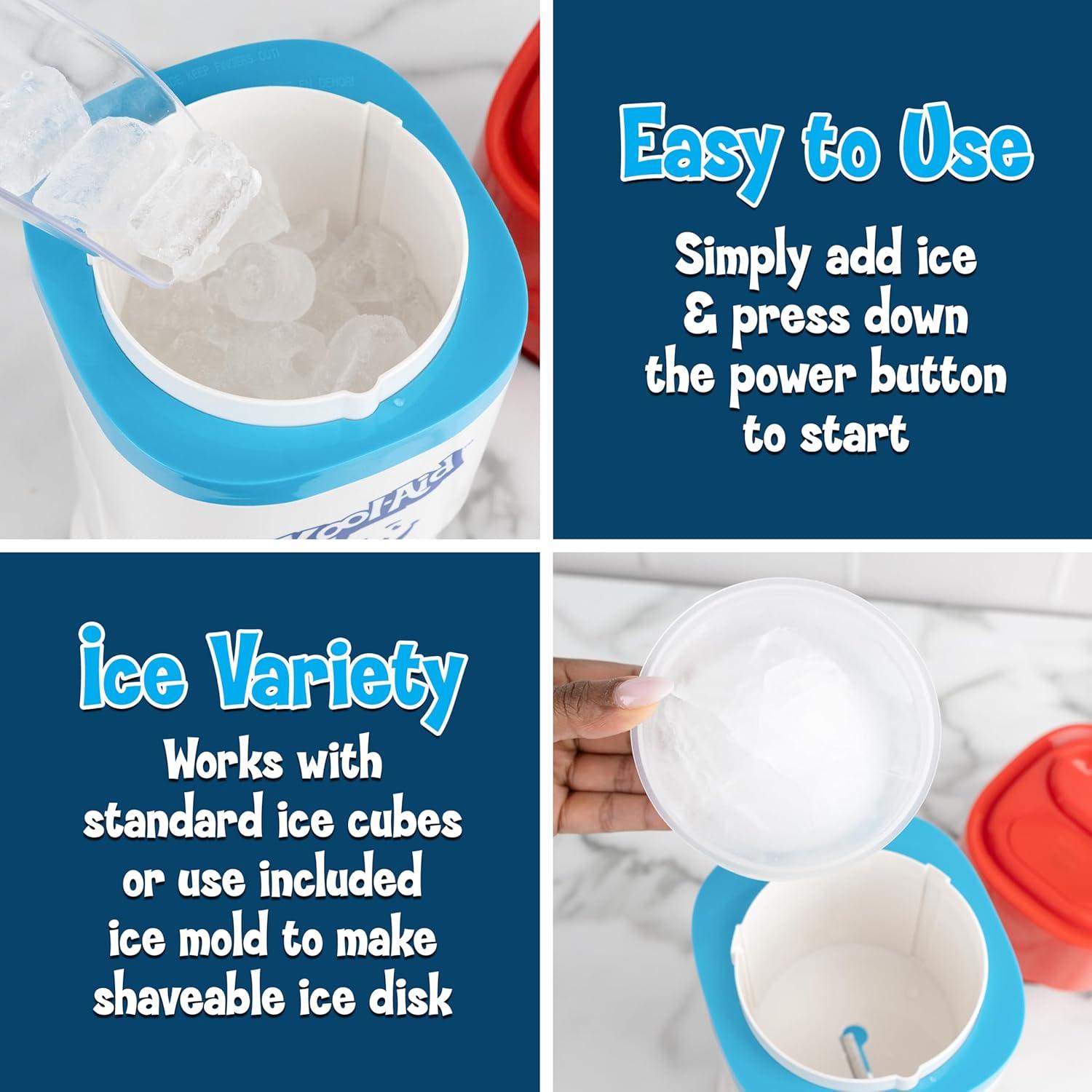 image:imageNostalgia KoolAid Shave Ice amp Snow Cone Maker Includes Reusable Cup and Two Ice Molds Stainless Steel Blades Makes Margaritas Frozen Cocktails Slushies RedRed and White