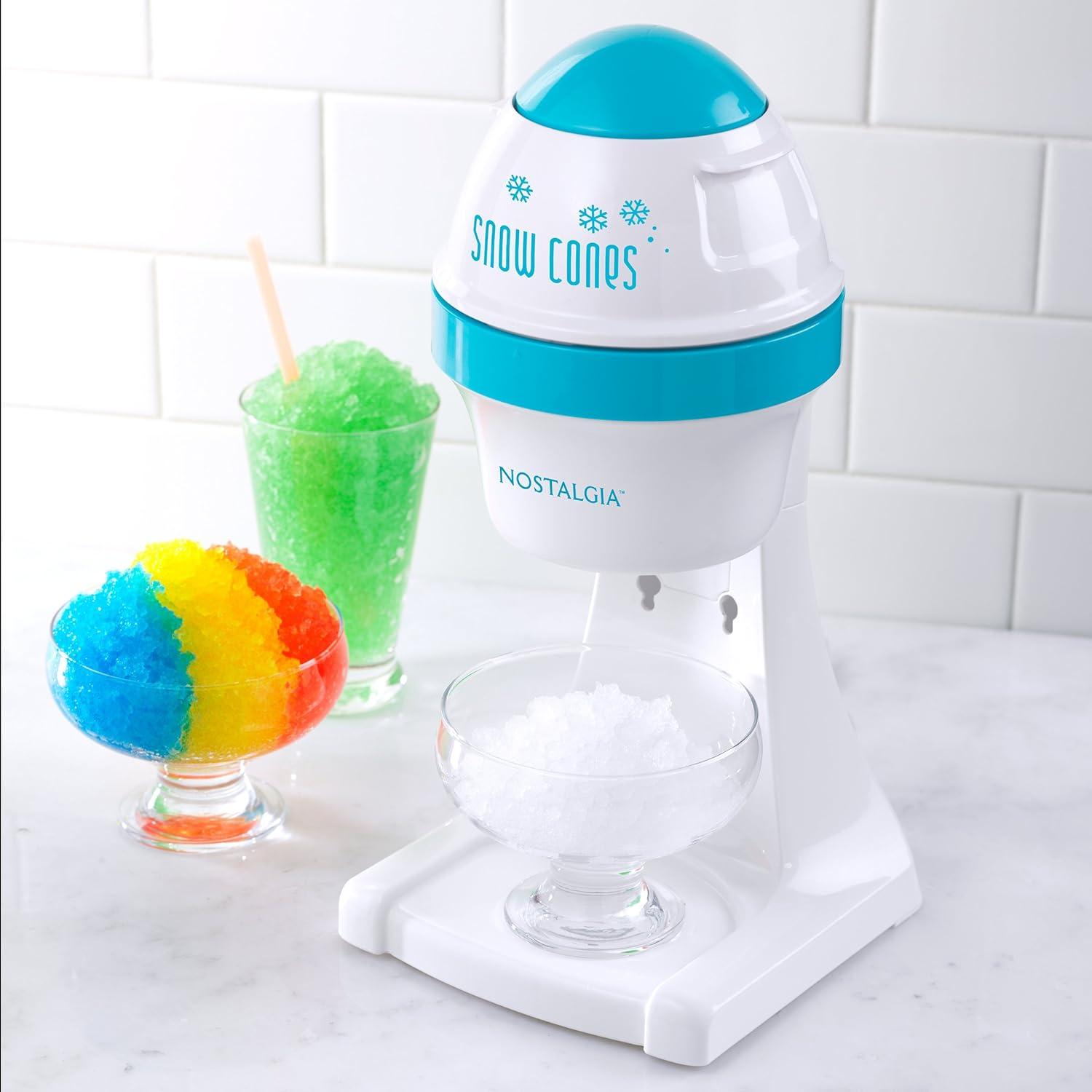 image:imageNostalgia KoolAid Shave Ice amp Snow Cone Maker Includes Reusable Cup and Two Ice Molds Stainless Steel Blades Makes Margaritas Frozen Cocktails Slushies RedBlue