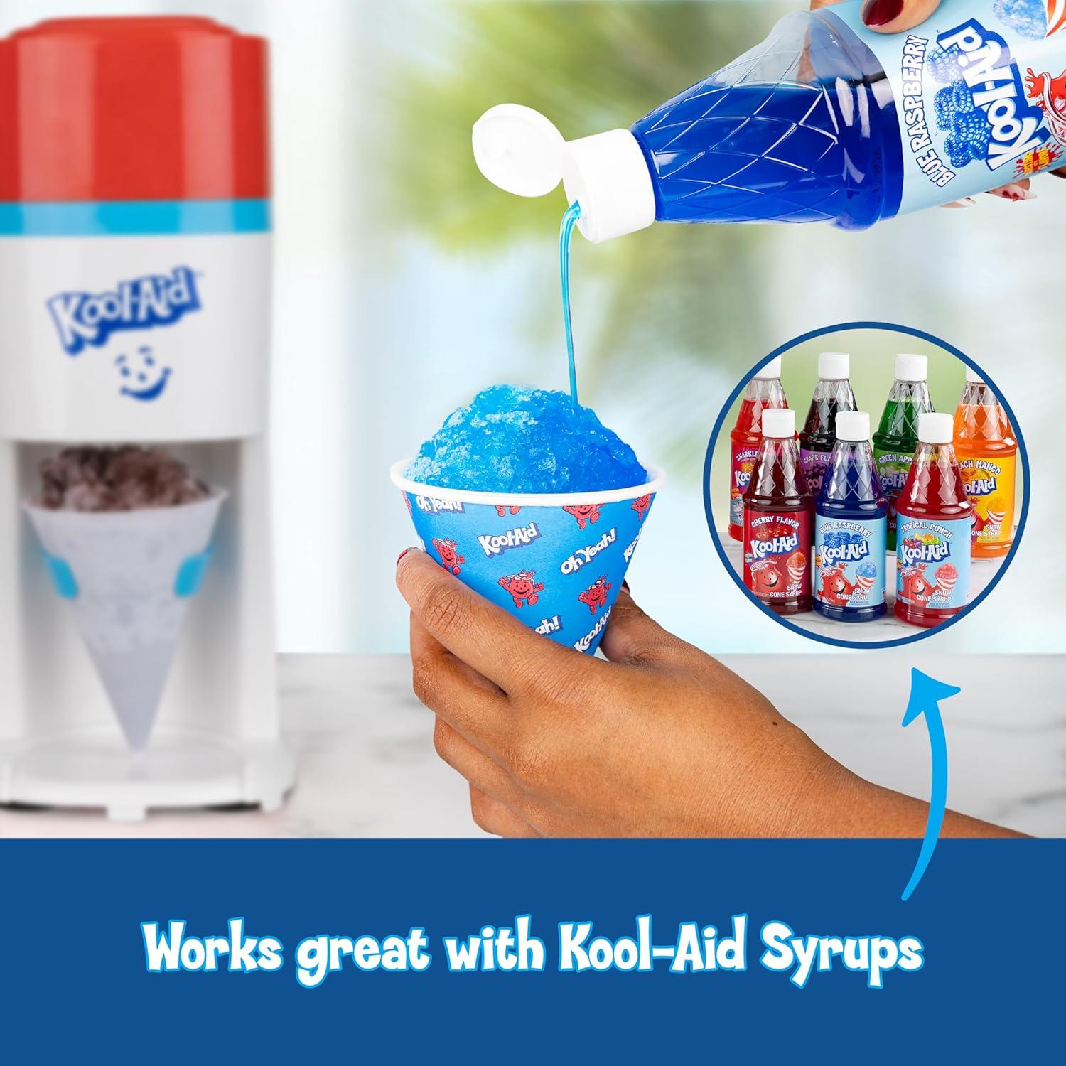 image:imageNostalgia KoolAid Shave Ice amp Snow Cone Maker Includes Reusable Cup and Two Ice Molds Stainless Steel Blades Makes Margaritas Frozen Cocktails Slushies RedRed and White