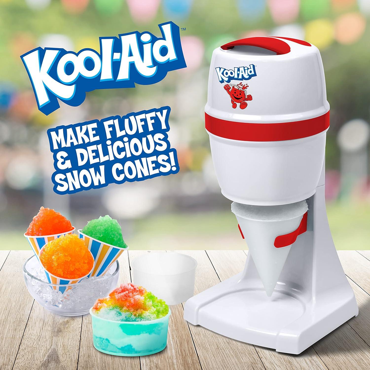 image:imageNostalgia KoolAid Shave Ice amp Snow Cone Maker Includes Reusable Cup and Two Ice Molds Stainless Steel Blades Makes Margaritas Frozen Cocktails Slushies RedKoolAid