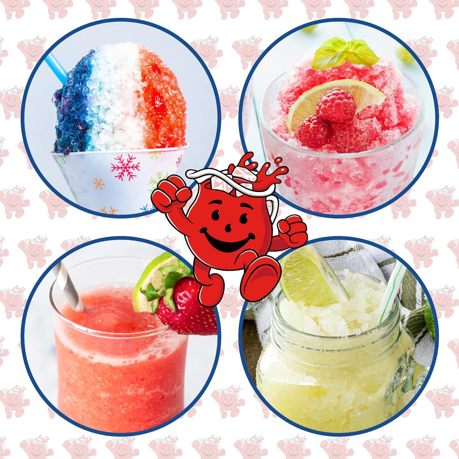 image:imageNostalgia KoolAid Shave Ice amp Snow Cone Maker Includes Reusable Cup and Two Ice Molds Stainless Steel Blades Makes Margaritas Frozen Cocktails Slushies RedSharkleberry