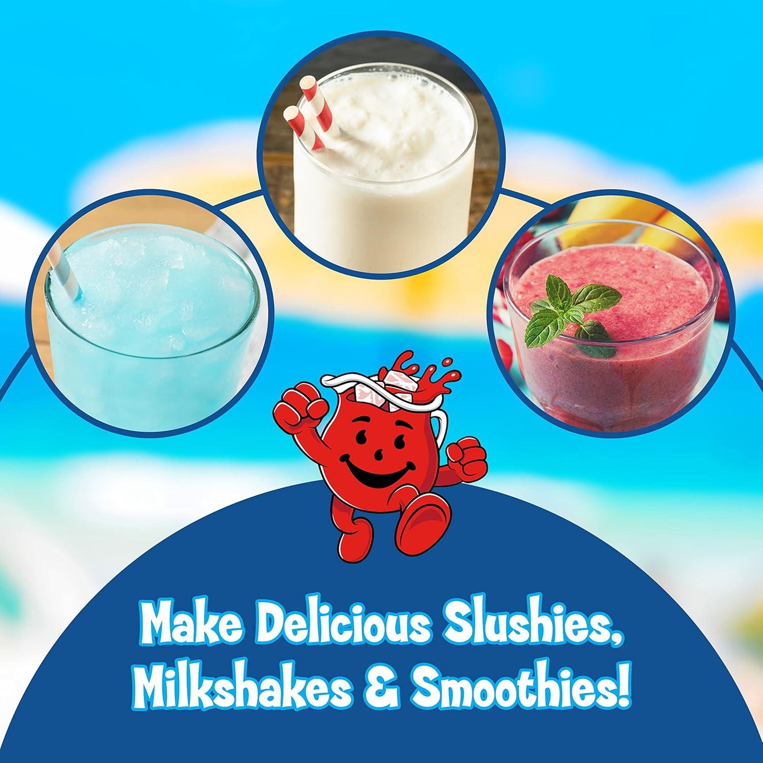 image:imageNostalgia KoolAid Slush N Go Personal Blender for Smoothies Slushies Shakes and Fruit Blends Includes Two 15 Oz Travel Bottles Cup Lid and Reusable Straw BlueKoolAid Blender