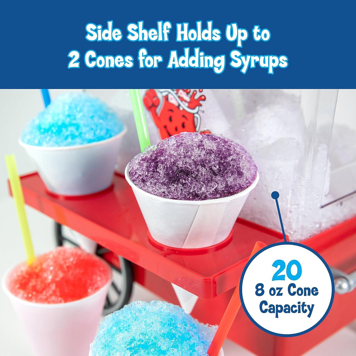 image:imageNostalgia KoolAid Snow Cone Shaved Ice Machine Retro TableTop Slushie Machine Makes 20 Icy Treats Includes 2 Reusable Plastic Cups amp Ice Scoop RedKoolAid Red