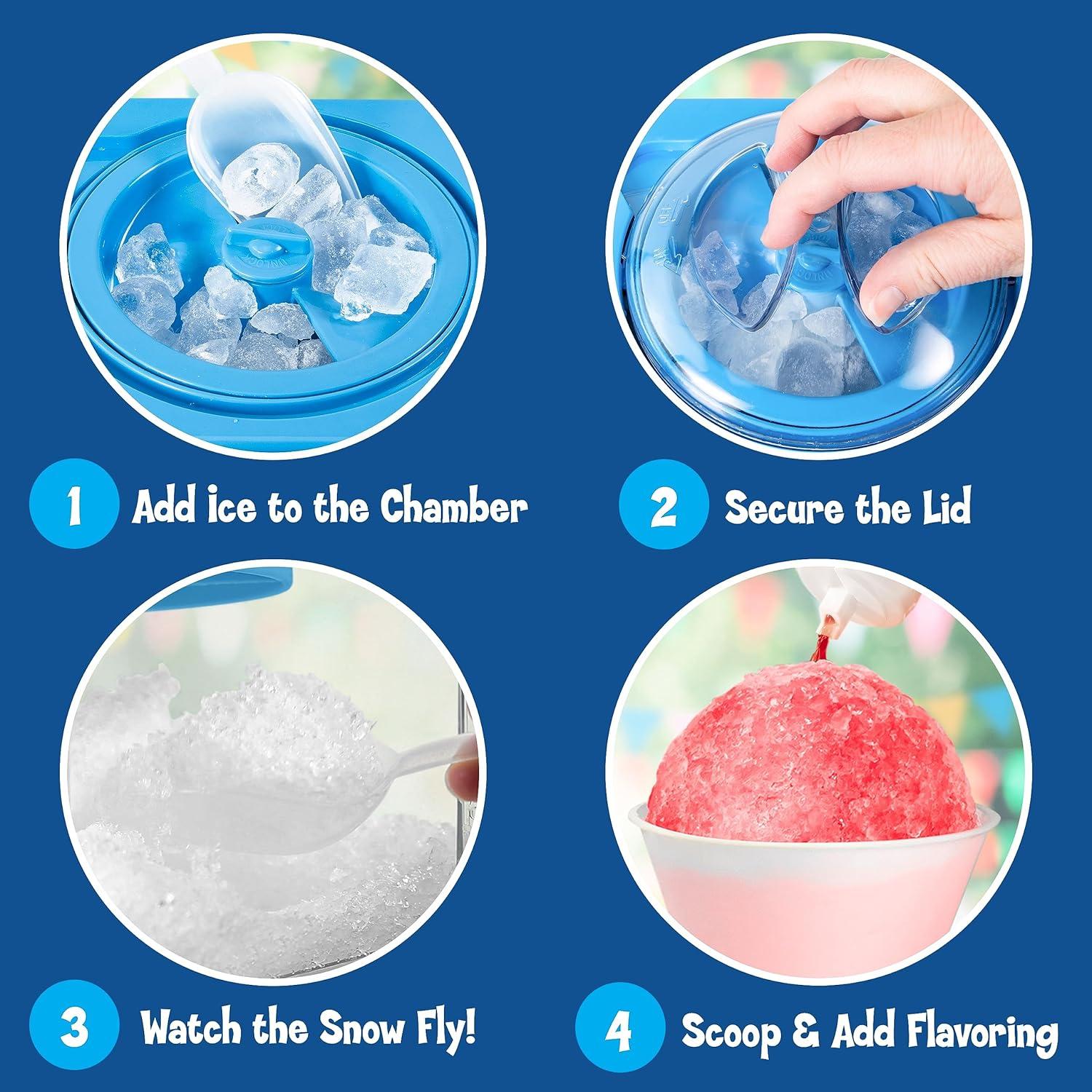 image:imageNostalgia KoolAid Snow Cone Shaved Ice Machine Retro TableTop Slushie Machine Makes 20 Icy Treats Includes 2 Reusable Plastic Cups amp Ice Scoop RedKoolAid Blue