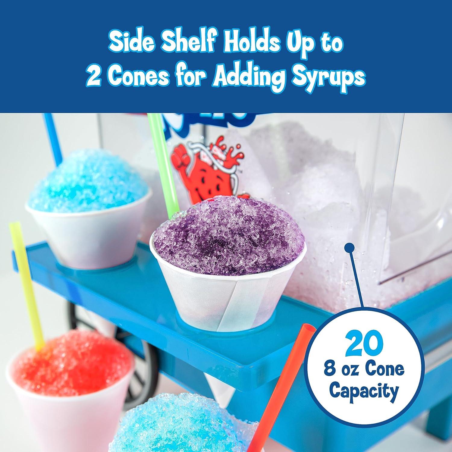 image:imageNostalgia KoolAid Snow Cone Shaved Ice Machine Retro TableTop Slushie Machine Makes 20 Icy Treats Includes 2 Reusable Plastic Cups amp Ice Scoop RedKoolAid Blue
