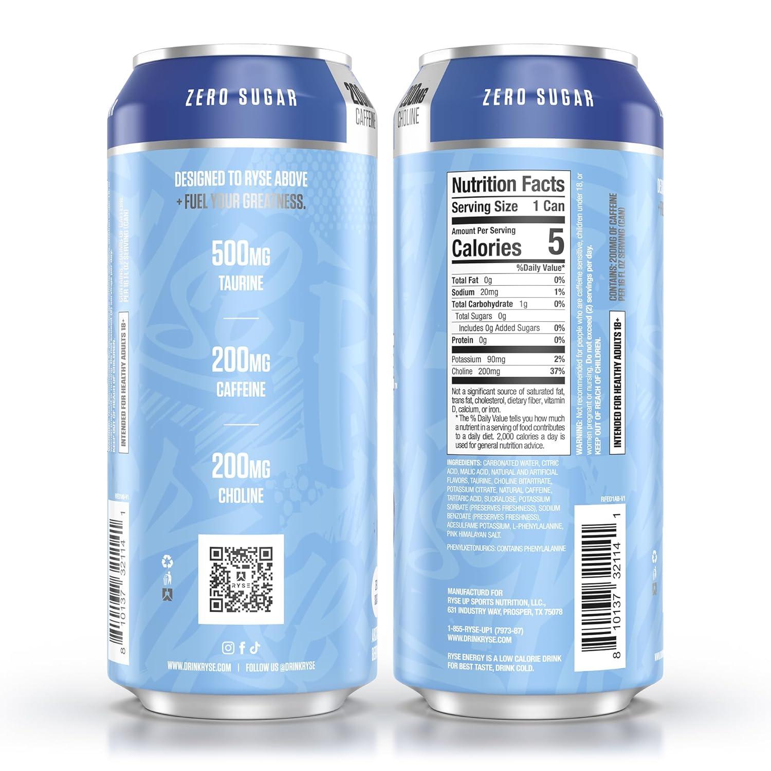 image:imageRYSE Fuel Energy Drink KoolAid Tropical Punch Sugar Free Gluten Free amp Vegan 200mg Natural Caffeine Taurine amp Choline for Focus amp Energy No Artificial Colors 16 fl oz Cans 12PackArctic Berry