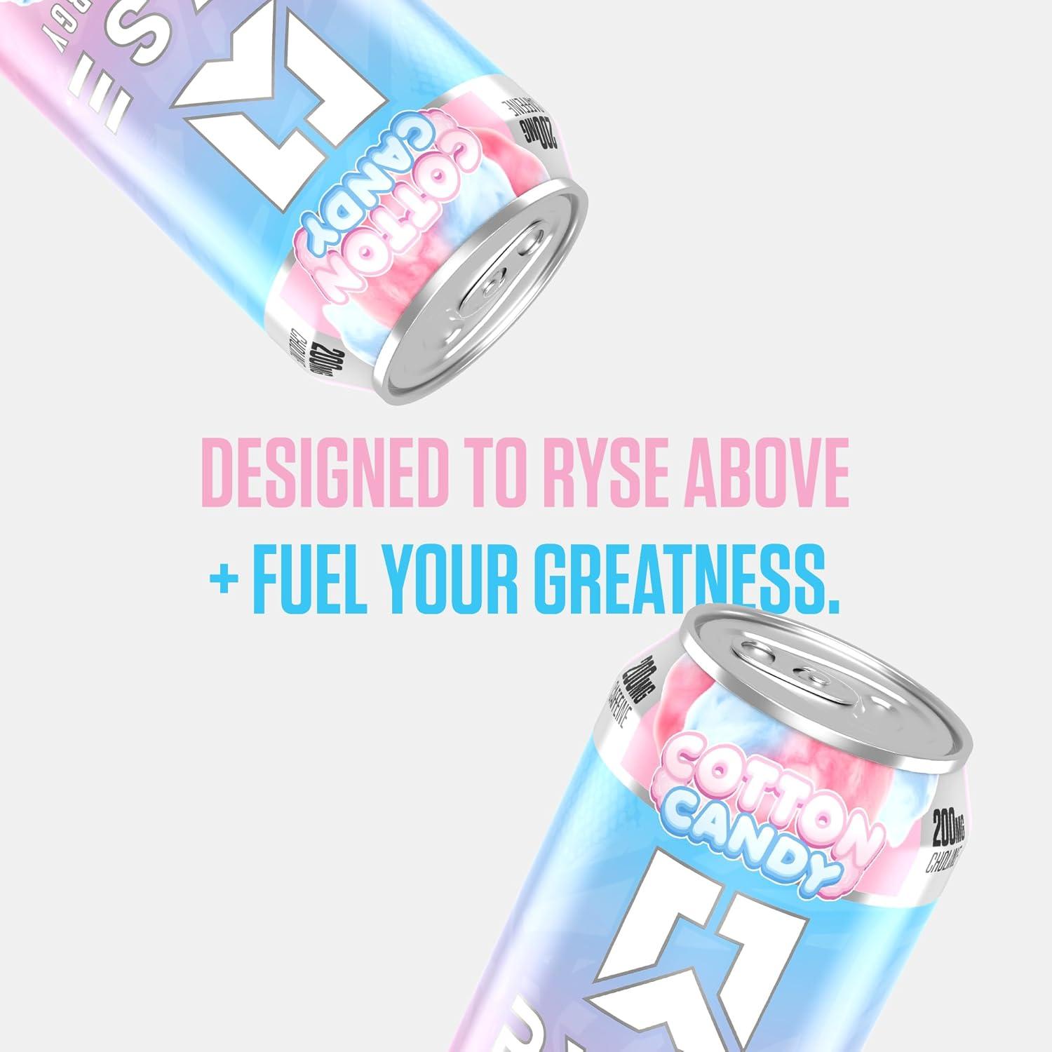 image:imageRYSE Fuel Energy Drink KoolAid Tropical Punch Sugar Free Gluten Free amp Vegan 200mg Natural Caffeine Taurine amp Choline for Focus amp Energy No Artificial Colors 16 fl oz Cans 12PackCotton Candy