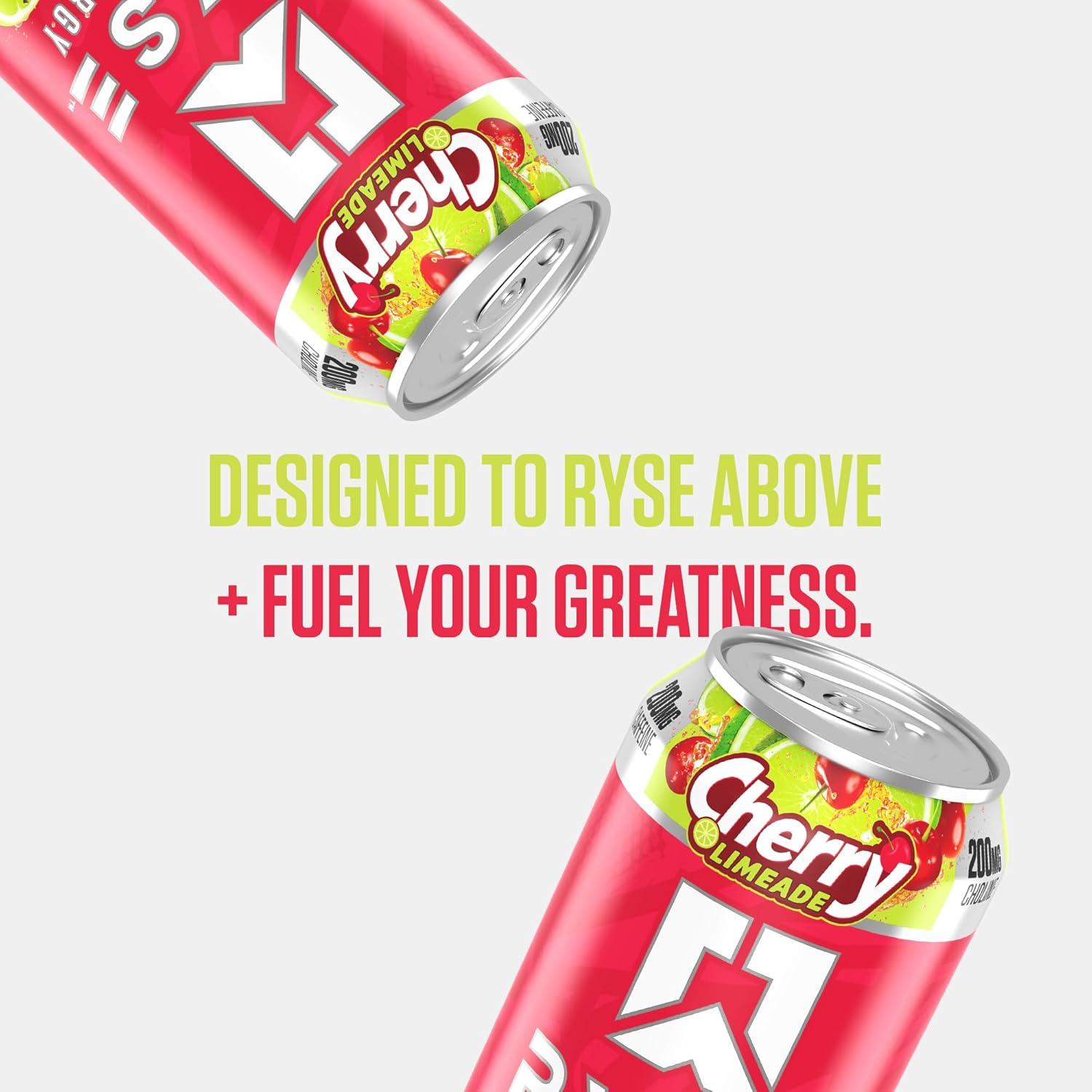 image:imageRYSE Fuel Energy Drink KoolAid Tropical Punch Sugar Free Gluten Free amp Vegan 200mg Natural Caffeine Taurine amp Choline for Focus amp Energy No Artificial Colors 16 fl oz Cans 12PackCherry Limeade