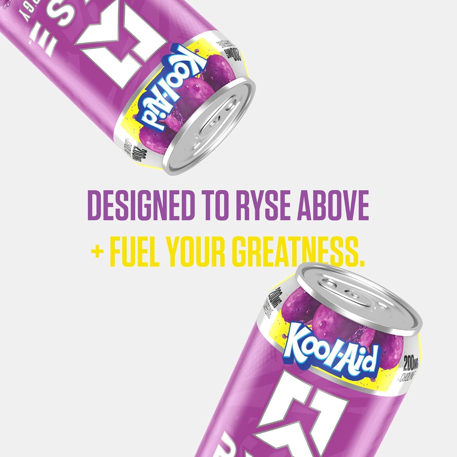 image:imageRYSE Fuel Energy Drink KoolAid Tropical Punch Sugar Free Gluten Free amp Vegan 200mg Natural Caffeine Taurine amp Choline for Focus amp Energy No Artificial Colors 16 fl oz Cans 12PackKoolAid Grape