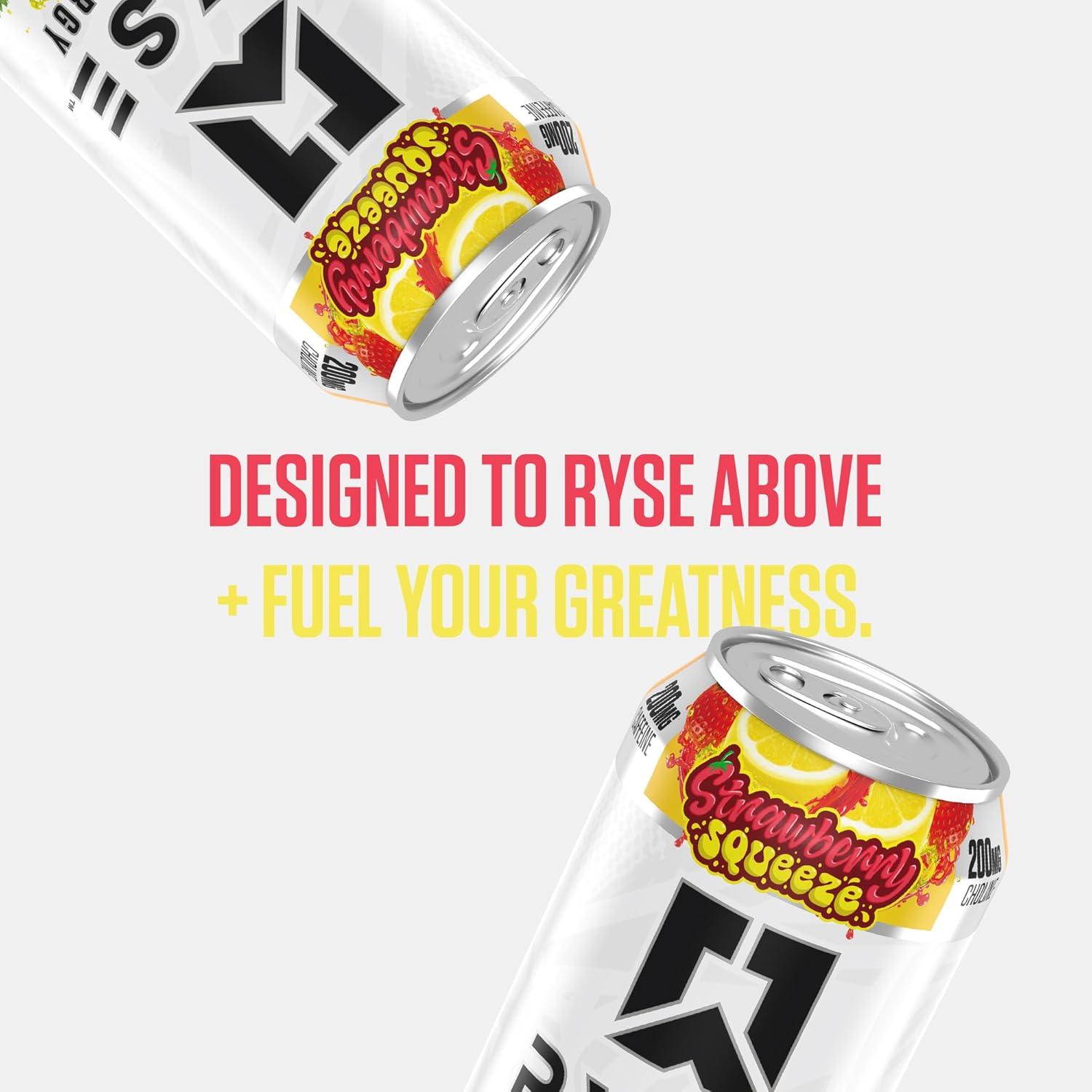 image:imageRYSE Fuel Energy Drink KoolAid Tropical Punch Sugar Free Gluten Free amp Vegan 200mg Natural Caffeine Taurine amp Choline for Focus amp Energy No Artificial Colors 16 fl oz Cans 12PackStrawberry Squeeze