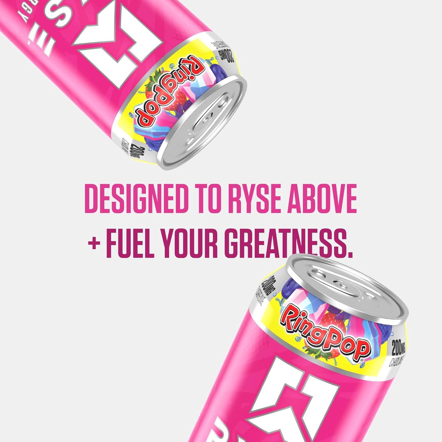 image:imageRYSE Fuel Energy Drink KoolAid Tropical Punch Sugar Free Gluten Free amp Vegan 200mg Natural Caffeine Taurine amp Choline for Focus amp Energy No Artificial Colors 16 fl oz Cans 12PackRing Pop Berry Blast