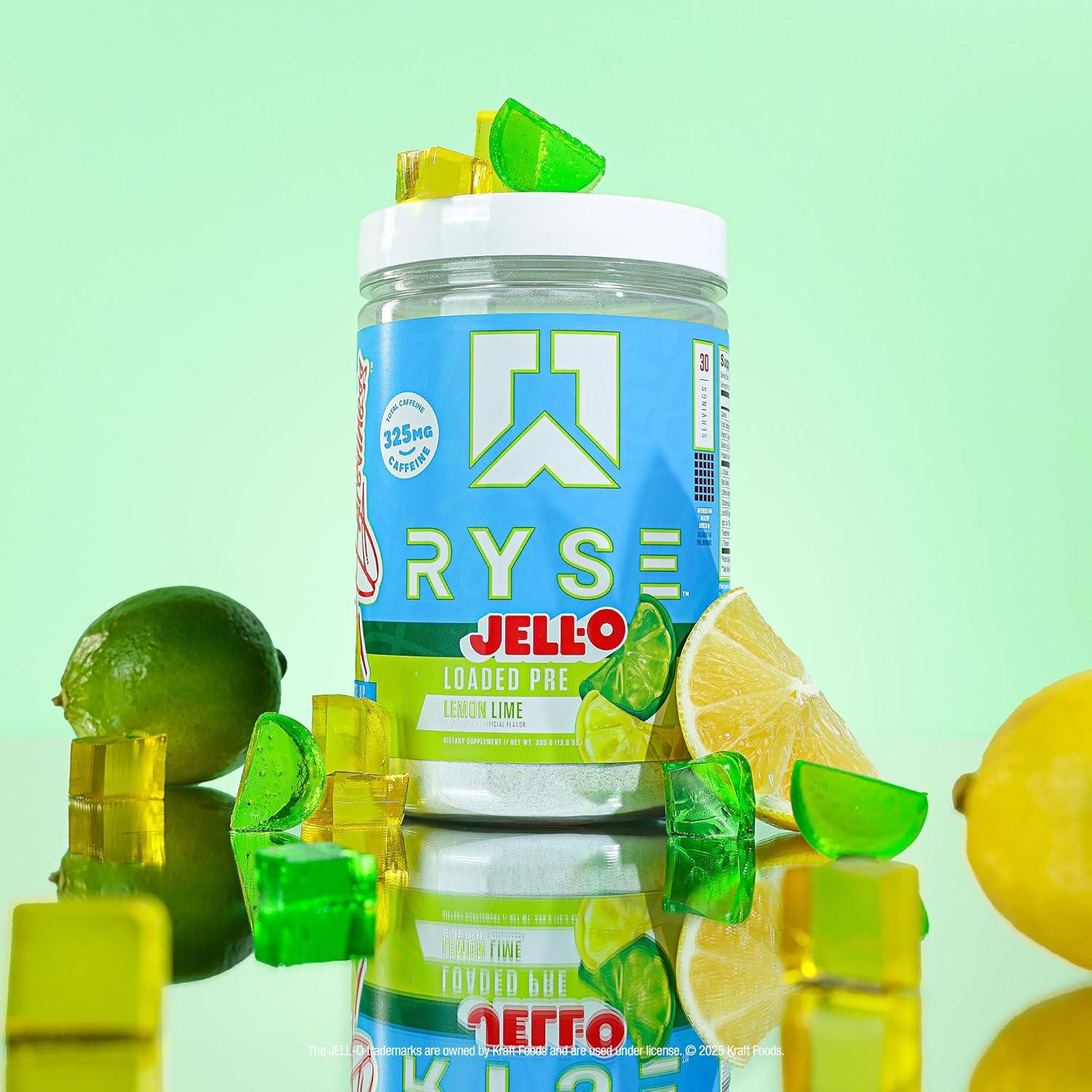 image:imageRyse Loaded Pre Workout Powder KoolAid Tropical Punch Daily PreWorkout for Men amp Women with 300mg Caffeine Beta Alanine and Citrulline for Pump Focus and Energy 30 ServingsJellO Lemon Lime