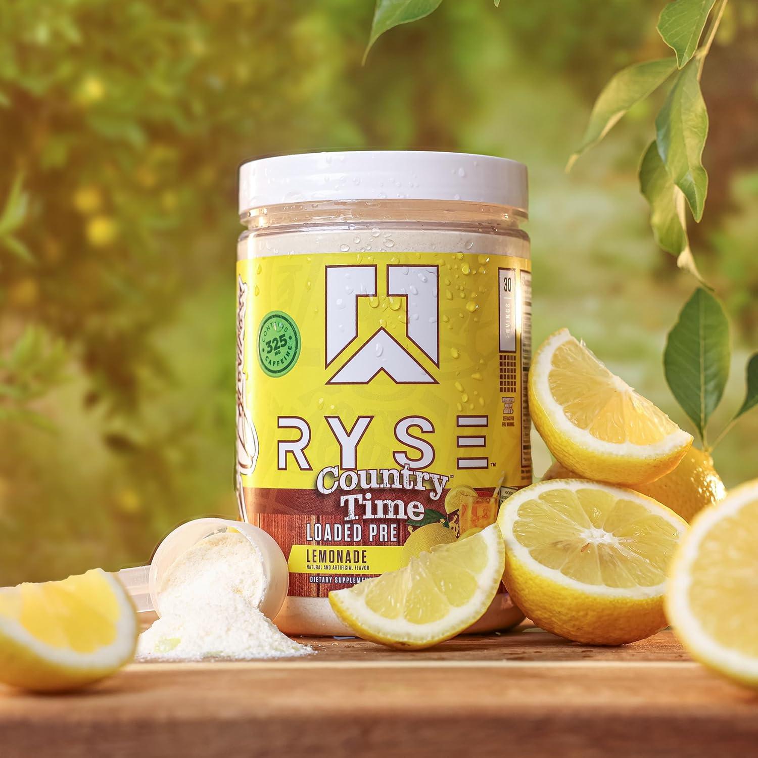 image:imageRyse Loaded Pre Workout Powder KoolAid Tropical Punch Daily PreWorkout for Men amp Women with 300mg Caffeine Beta Alanine and Citrulline for Pump Focus and Energy 30 ServingsCountry Time Lemonade