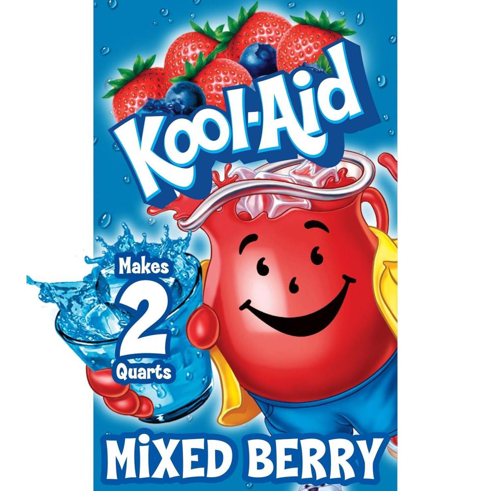 image:imageKoolAid Caffeine Free Cherry Sweetened Powdered Drink Mix 12 Count 19 oz CanistersMixed Berry