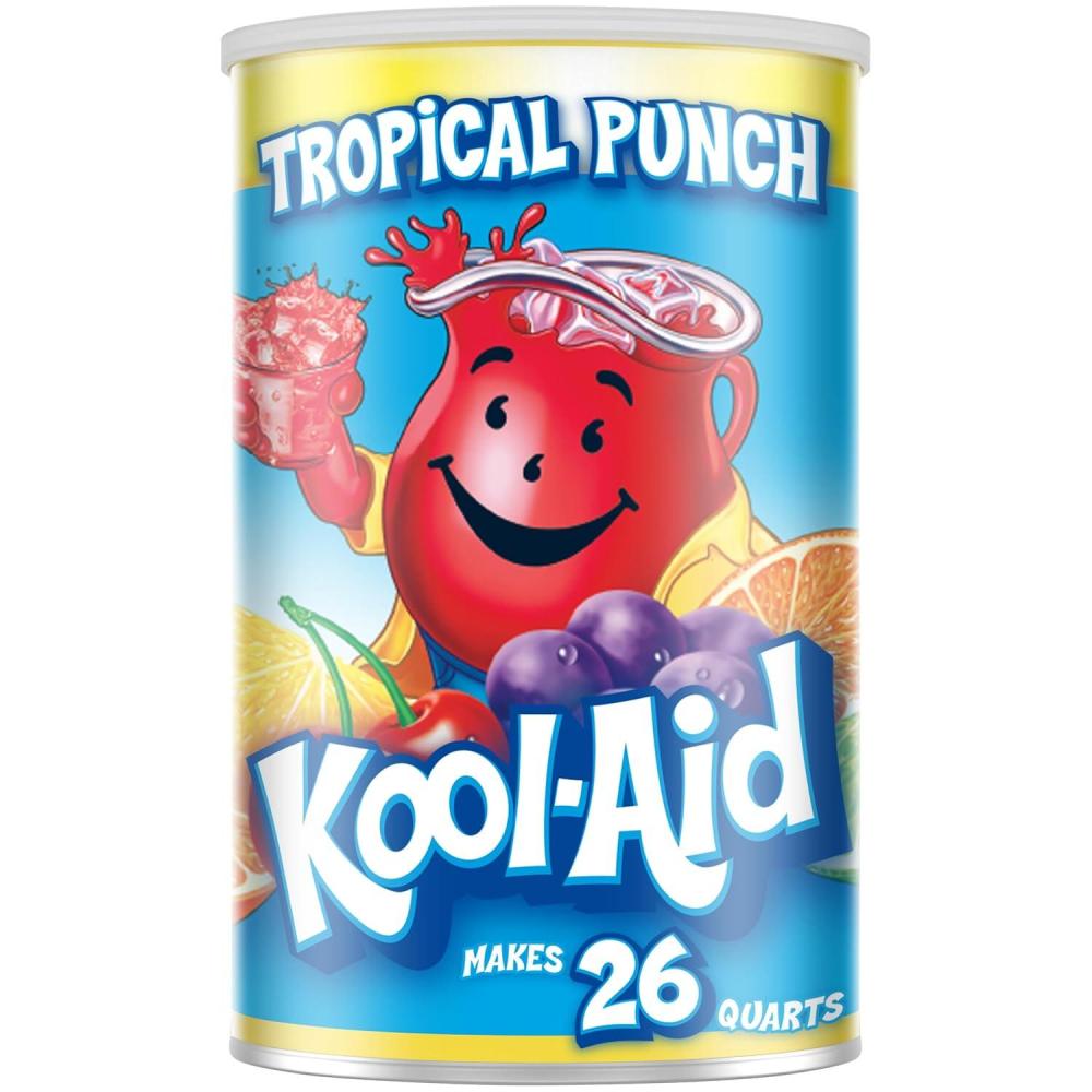 image:imageKoolAid Caffeine Free Jumbo Tropical Punch Sweetened Powdered Drink Mix 63 Oz Pack of 6