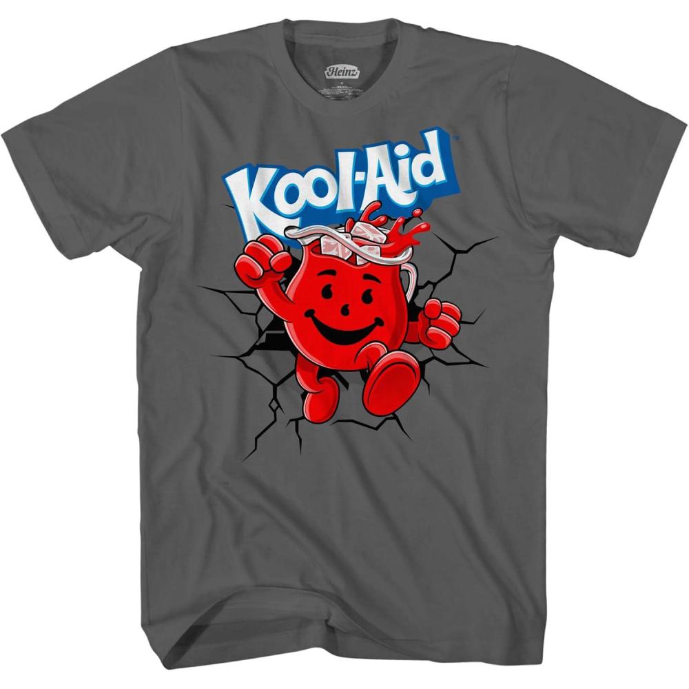 image:imageKoolAid Mens Oh Yeah Shirt Drink Mix Man Oh Yeah Graphic TShirt Charcoal Small
