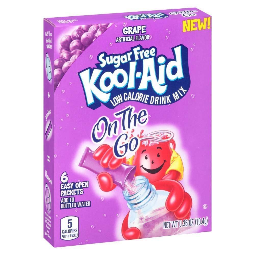 image:imageKoolAid SugarFree Tropical Punch OnTheGo Powdered Drink Mix 6 CountSugarFree Grape