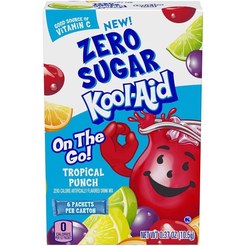 image:imageKoolAid SugarFree Tropical Punch OnTheGo Powdered Drink Mix 6 CountSugarFree Tropical Punch
