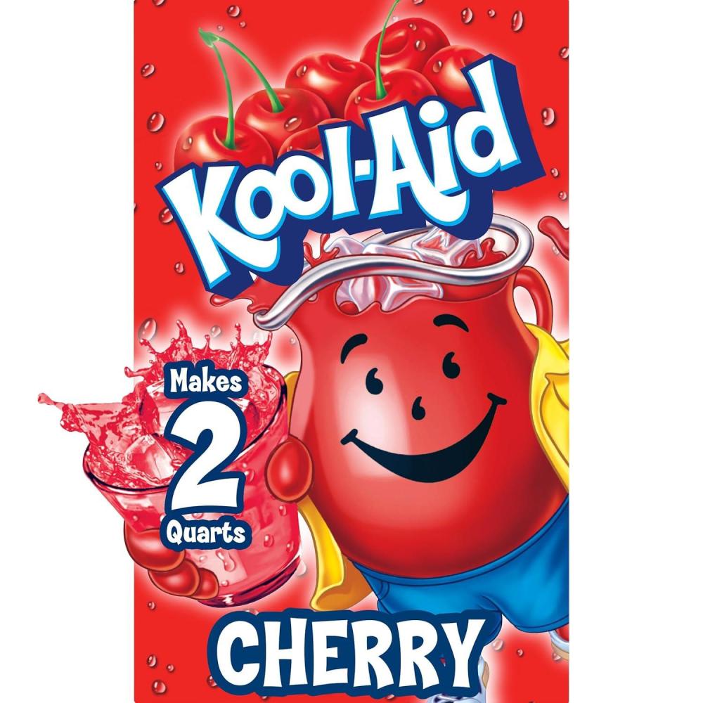 image:imageKoolAid Unsweetened Caffeine Free Cherry Zero Calories Powdered Drink Mix 192 Count Pitcher Packets 48 CountPack of 4