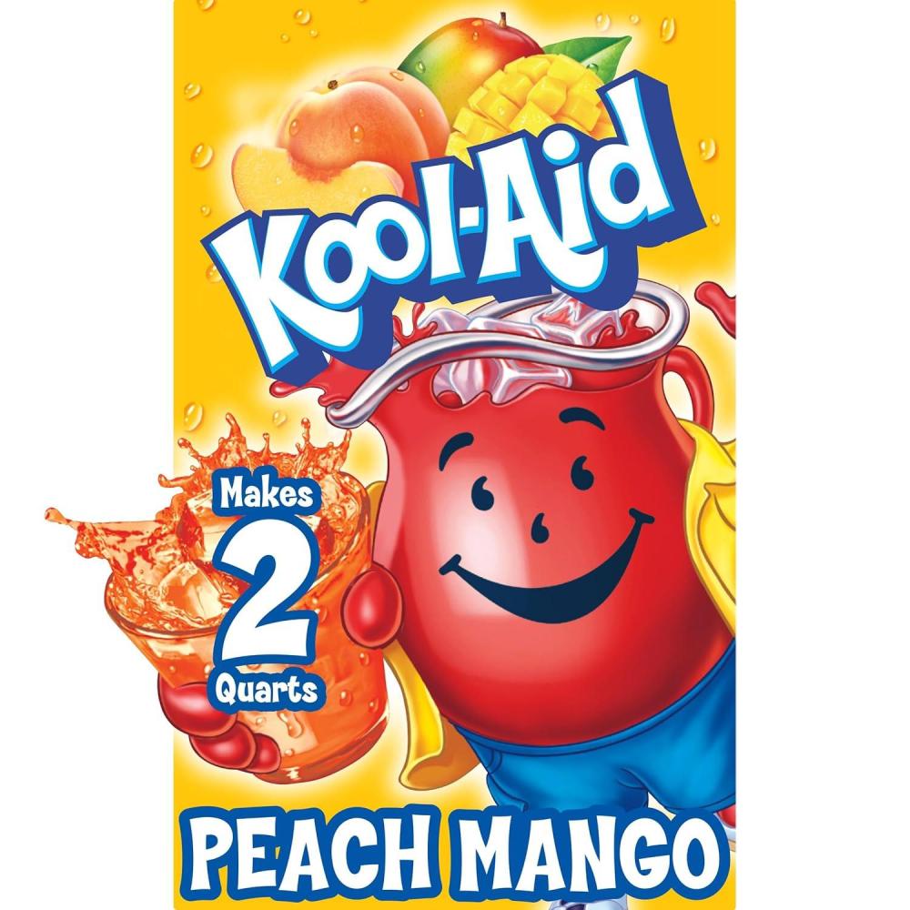 image:imageKoolAid Unsweetened Caffeine Free Peach Mango Zero Calories Powdered Drink Mix 192 Count Pitcher Packets