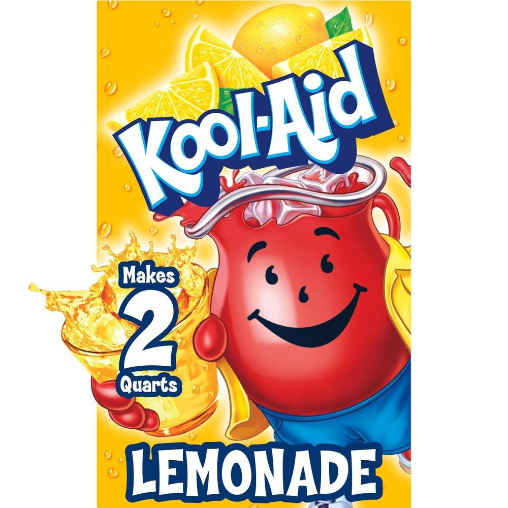image:imageKoolAid Unsweetened Drink Mix 1 Packet for Flavorful Hydration and Shareable Refreshment Lemonade Good Source of Vitamin C Caffeine Free 023 ozLemonade