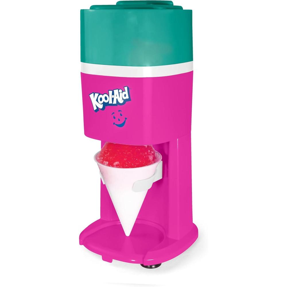 image:imageNostalgia KoolAid Shave Ice amp Snow Cone Maker Includes Reusable Cup and Two Ice Molds Stainless Steel Blades Makes Margaritas Frozen Cocktails Slushies RedSharkleberry