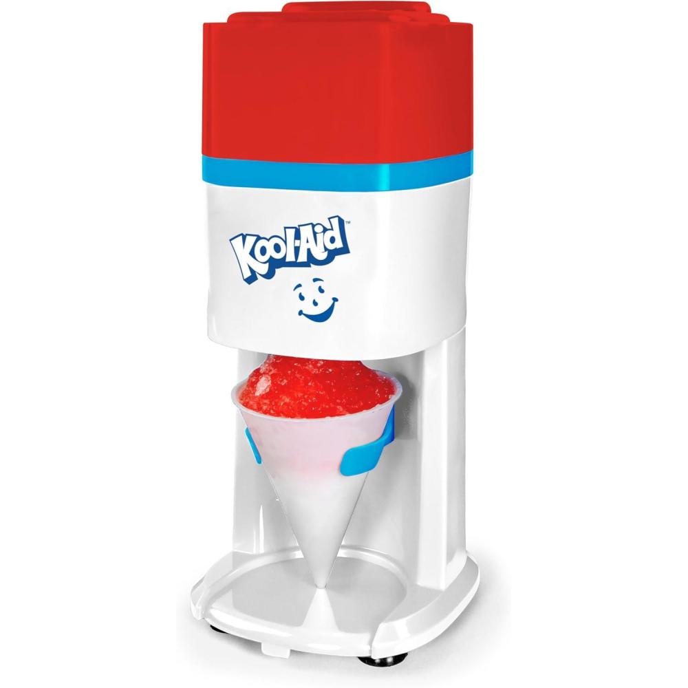 image:imageNostalgia KoolAid Shave Ice amp Snow Cone Maker Includes Reusable Cup and Two Ice Molds Stainless Steel Blades Makes Margaritas Frozen Cocktails Slushies RedRed and White