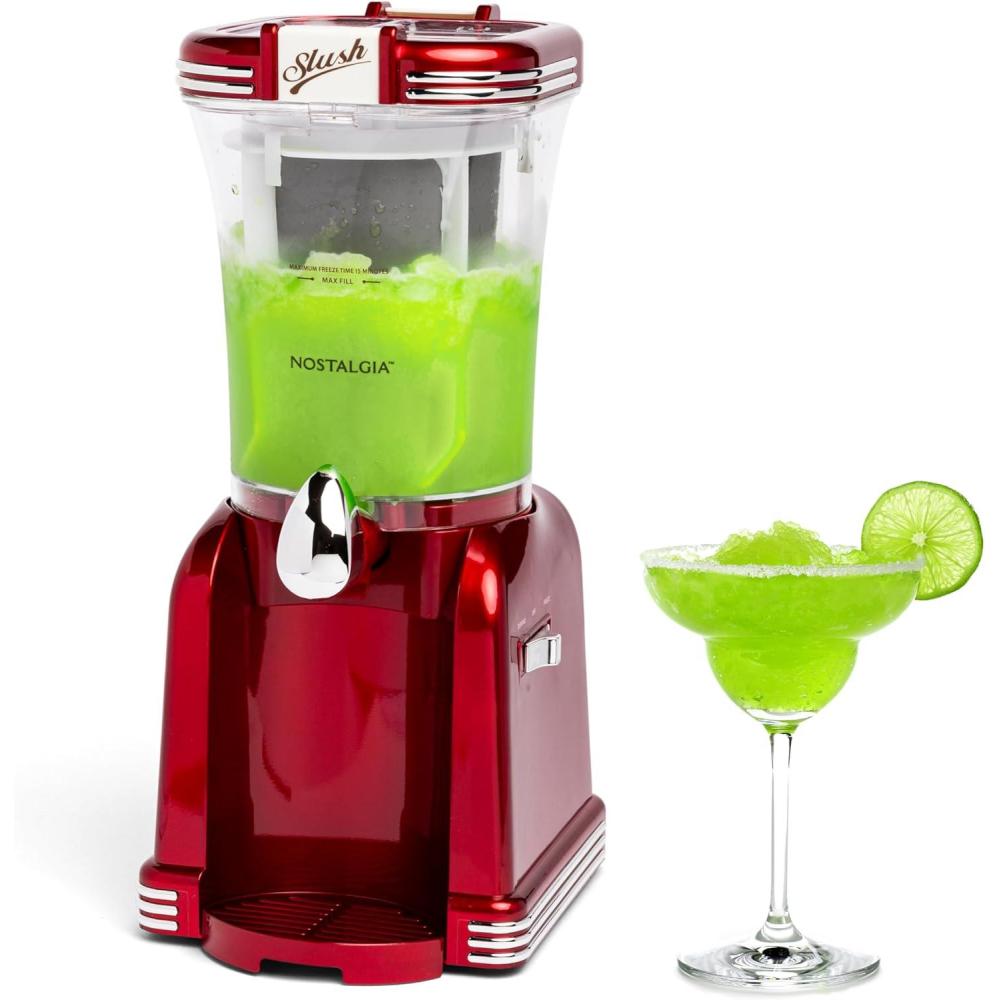 image:imageNostalgia KoolAid Slush N Go Personal Blender for Smoothies Slushies Shakes and Fruit Blends Includes Two 15 Oz Travel Bottles Cup Lid and Reusable Straw Blue32Ounce Frozen Drink Maker Original