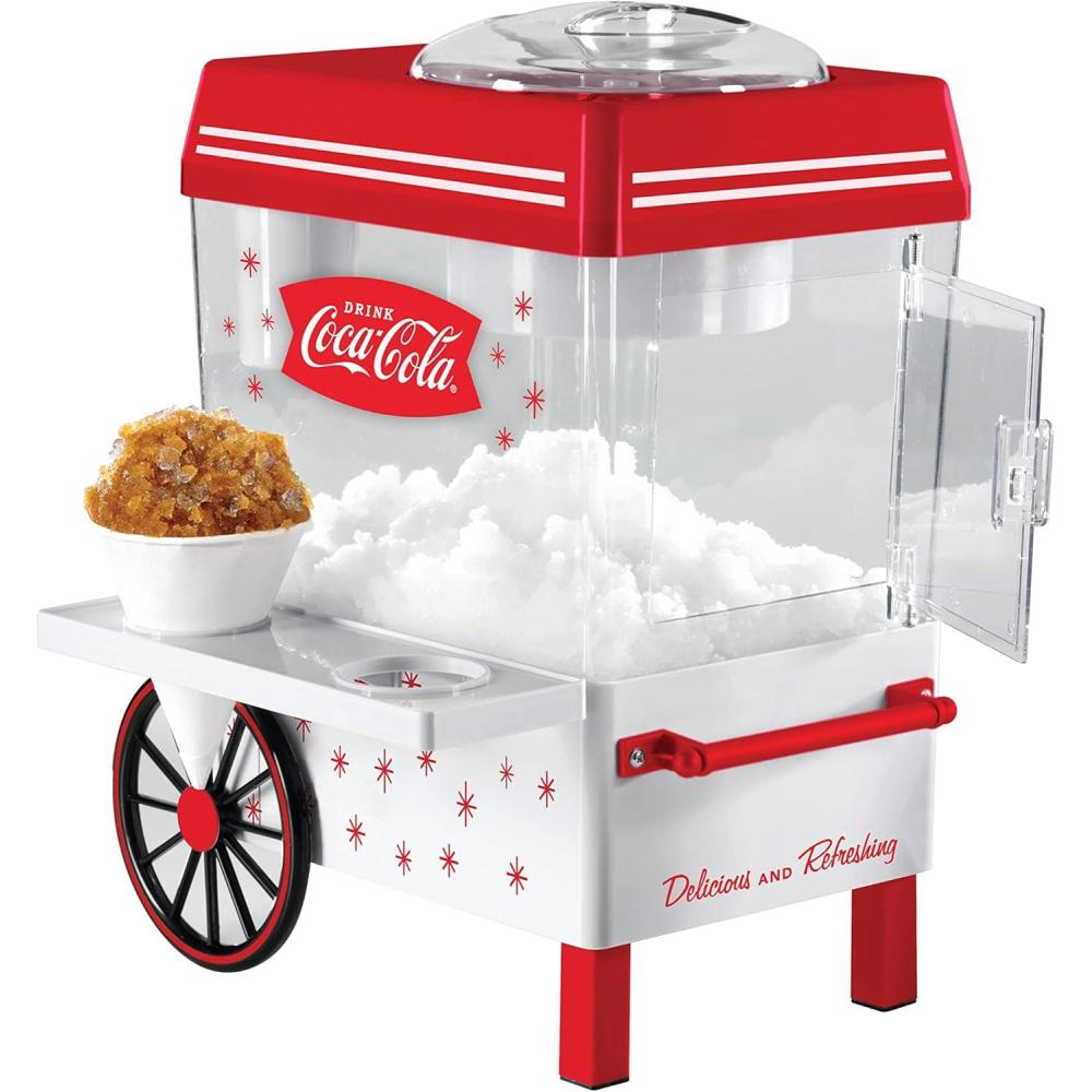 image:imageNostalgia KoolAid Snow Cone Shaved Ice Machine Retro TableTop Slushie Machine Makes 20 Icy Treats Includes 2 Reusable Plastic Cups amp Ice Scoop RedCocaCola
