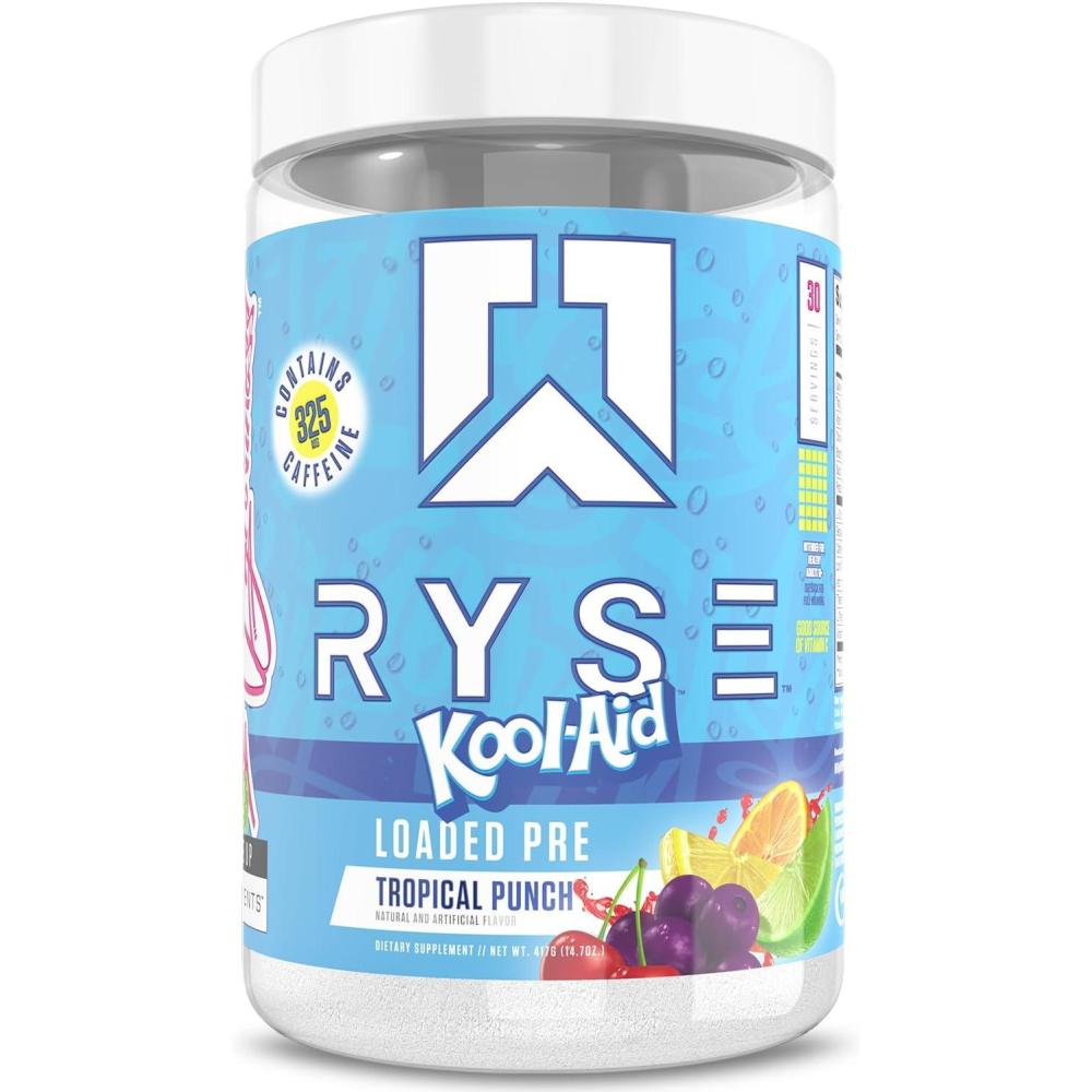 image:imageRyse Loaded Pre Workout Powder  KoolAid Tropical Punch  Daily PreWorkout for Men amp Women with 300mg Caffeine Beta Alanine and Citrulline for Pump Focus and Energy  30 ServingsKoolAid Tropical Punch