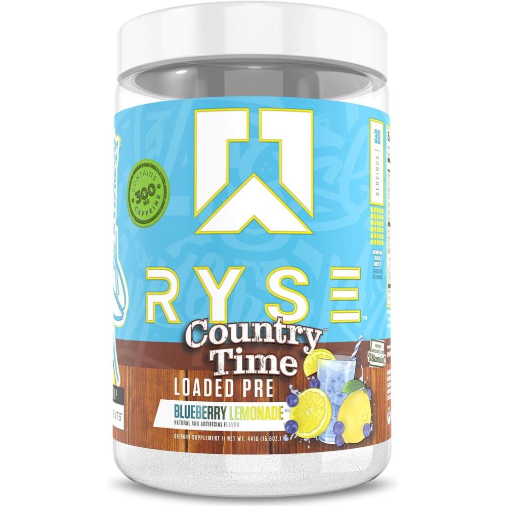 image:imageRyse Loaded Pre Workout Powder  KoolAid Tropical Punch  Daily PreWorkout for Men amp Women with 300mg Caffeine Beta Alanine and Citrulline for Pump Focus and Energy  30 ServingsCountry Time Blueberry Lemonade