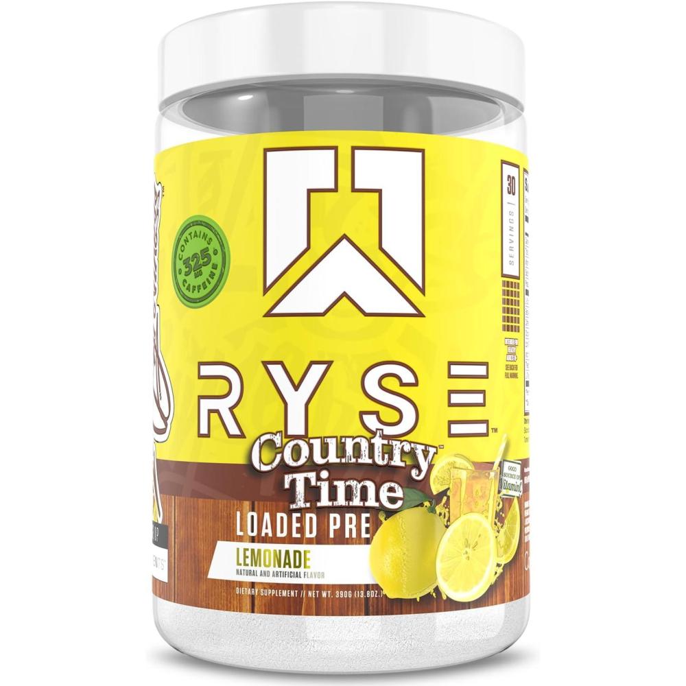 image:imageRyse Loaded Pre Workout Powder  KoolAid Tropical Punch  Daily PreWorkout for Men amp Women with 300mg Caffeine Beta Alanine and Citrulline for Pump Focus and Energy  30 ServingsCountry Time Lemonade