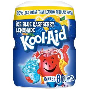 Kool-Aid Caffeine Free Cherry Sweetened Powdered Drink Mix 12 Count 19 oz Canisters(Blue Raspberry Lemonade)