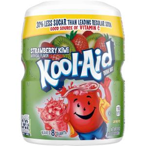 Kool-Aid Caffeine Free Cherry Sweetened Powdered Drink Mix 12 Count 19 oz Canisters(Strawberry Kiwi)
