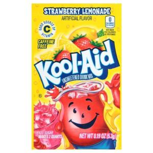 Kool-Aid Caffeine Free Cherry Sweetened Powdered Drink Mix 12 Count 19 oz Canisters(Strawberry Lemonade)