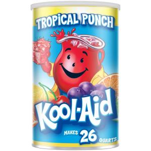 Kool-Aid Caffeine Free Jumbo Tropical Punch Sweetened Powdered Drink Mix, 63 Oz (Pack of 6)