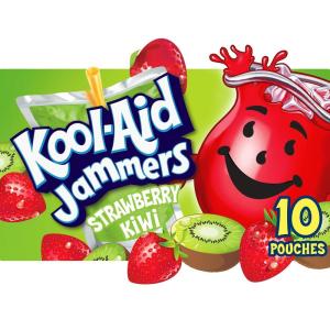 Kool-Aid Jammers Grape Artificially Flavored Soft Drink (40 ct Pack, 4 Boxes of 10 Pouches)(Strawberry Kiwi)