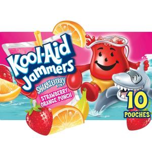 Kool-Aid Jammers Sharkleberry Fin Flavored Juice Drink (40 Pouches, 4 Boxes of 10)