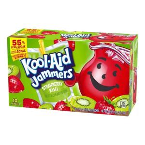 Kool-Aid Jammers Strawberry Kiwi Flavored Juice Drink (40 Pouches, 4 Boxes of 10)(Strawberry kiwi)