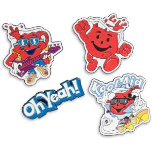 Kool-Aid Man Exclusive Enamel Pins, Set Of 4 | Officially Licensed Collectible, Metal Pins For Backpacks, Jackets | Pop Culture Novelty Gifts And Accessories